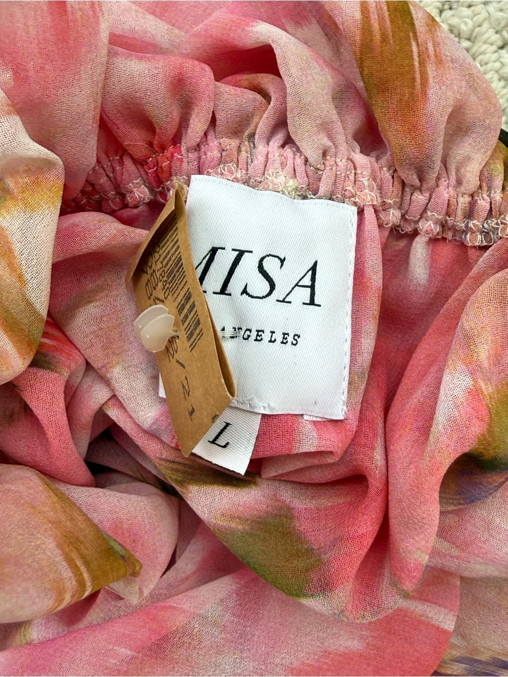 Pink Floral Off-Shoulder Ruffle Dress - Picture 3 of 3